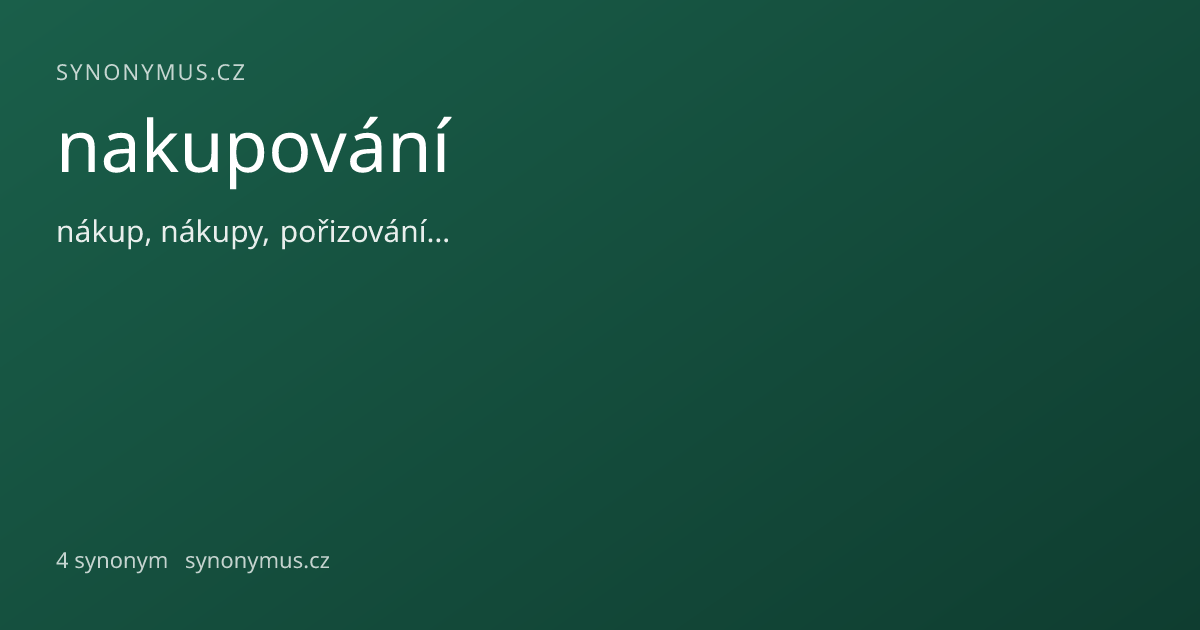 Náhled odkazu: nakupování
