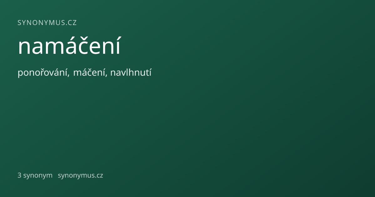 Náhled odkazu: namáčení