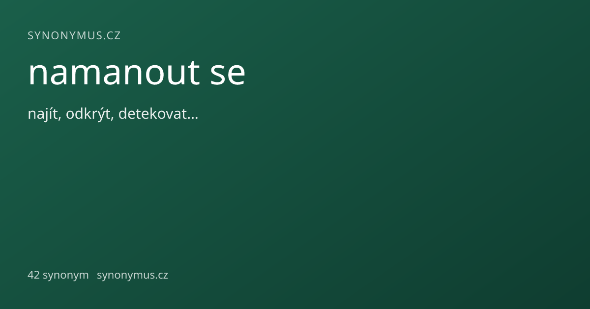 Náhled odkazu: namanout se