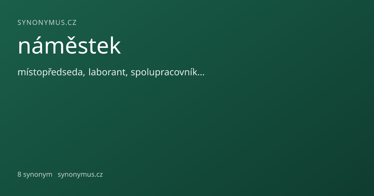 Náhled odkazu: náměstek