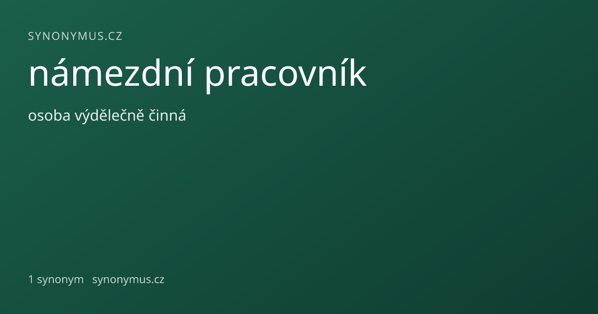 Náhled odkazu: námezdní pracovník
