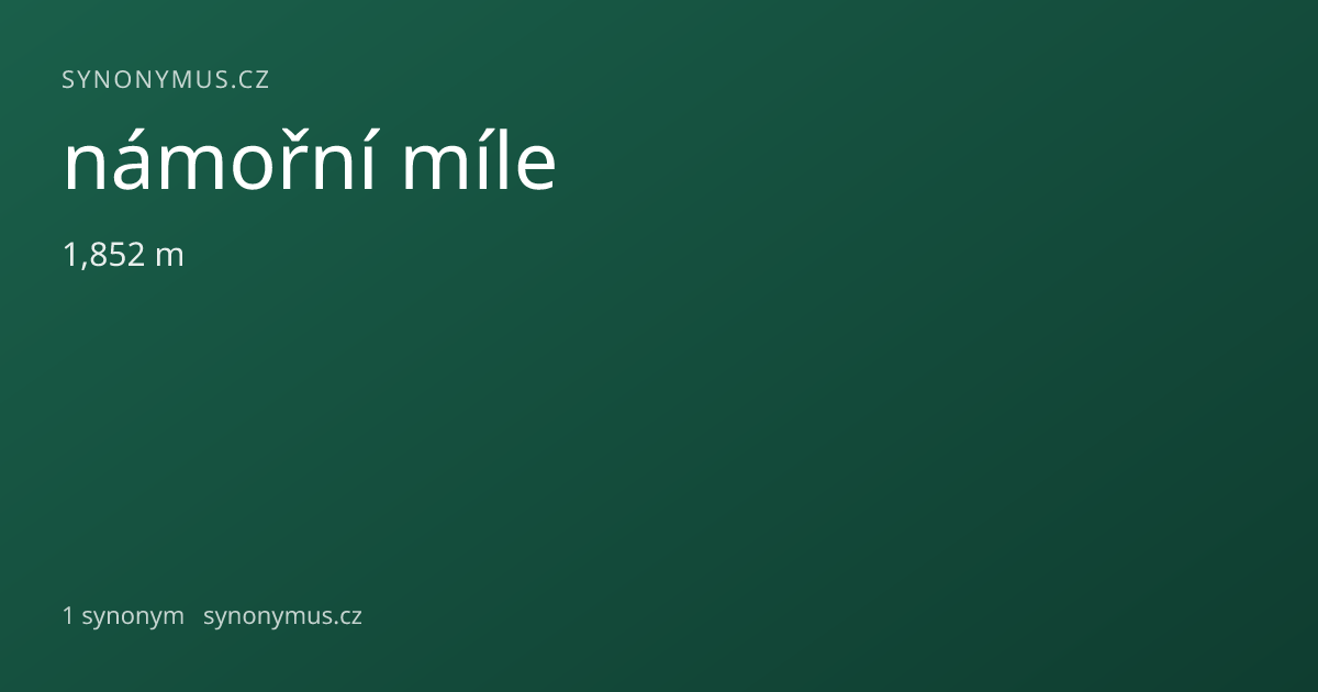 Náhled odkazu: námořní míle
