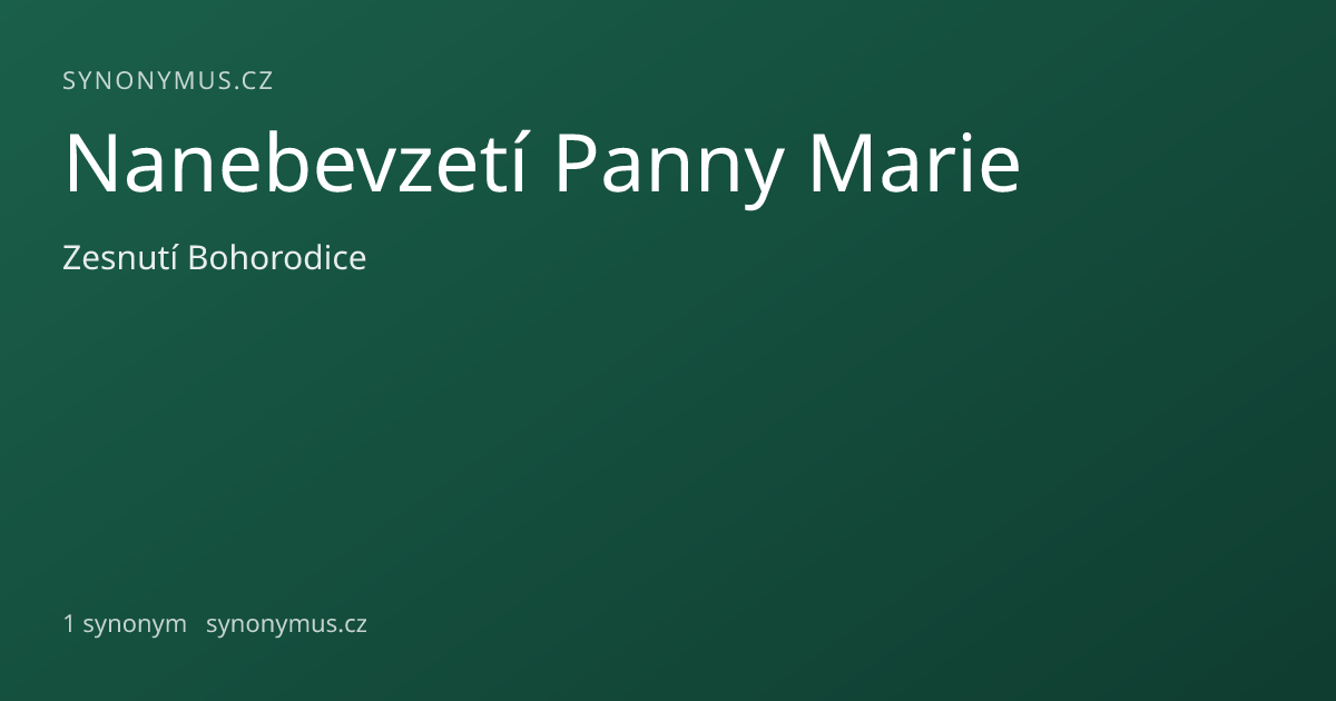 Náhled odkazu: Nanebevzetí Panny Marie