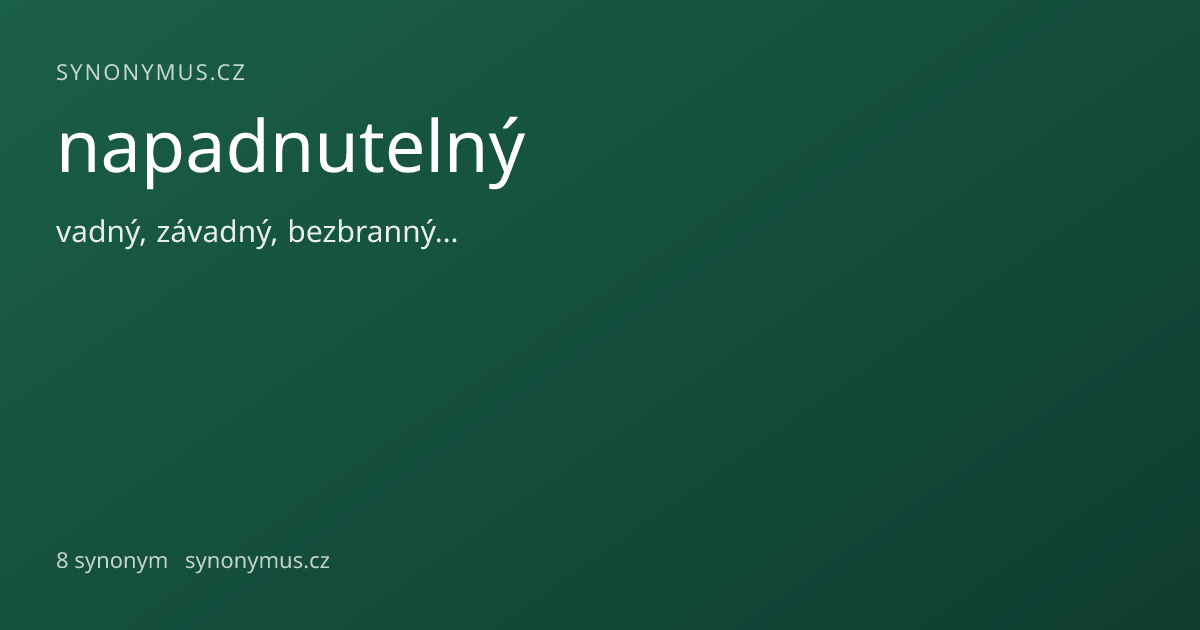 Náhled odkazu: napadnutelný