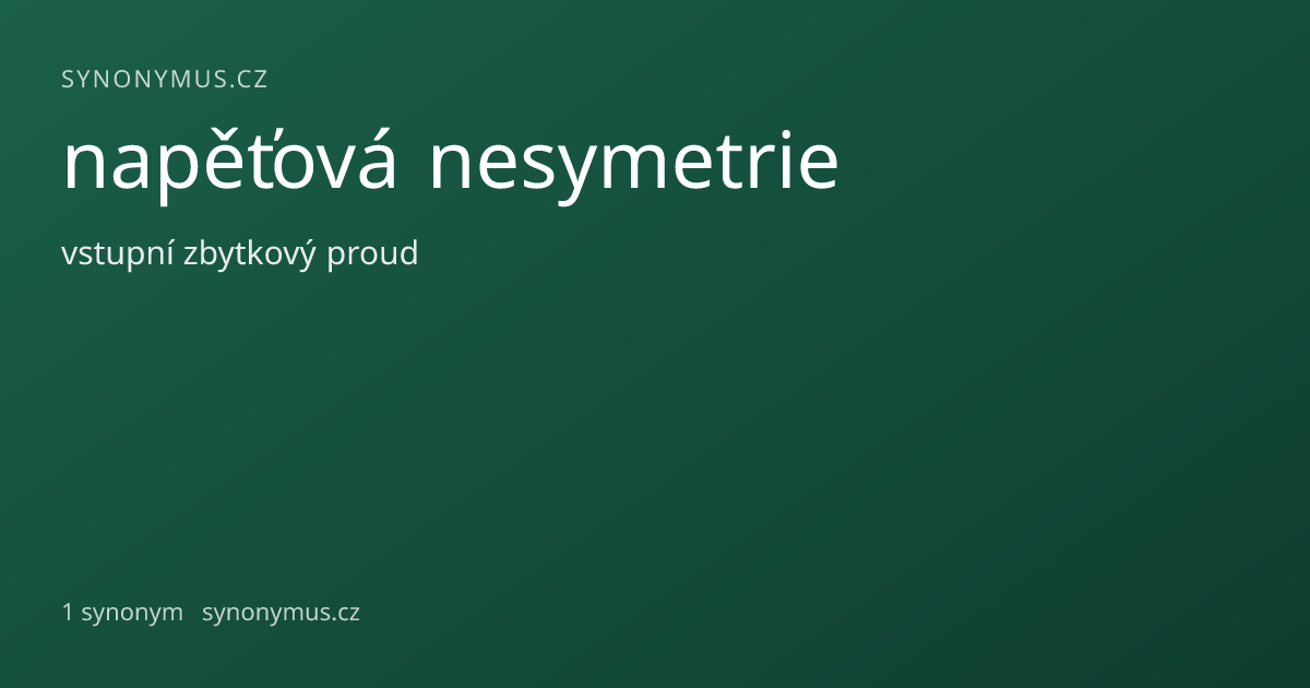 Náhled odkazu: napěťová nesymetrie
