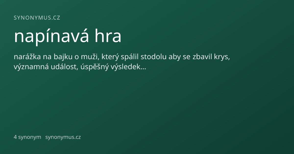 Náhled odkazu: napínavá hra