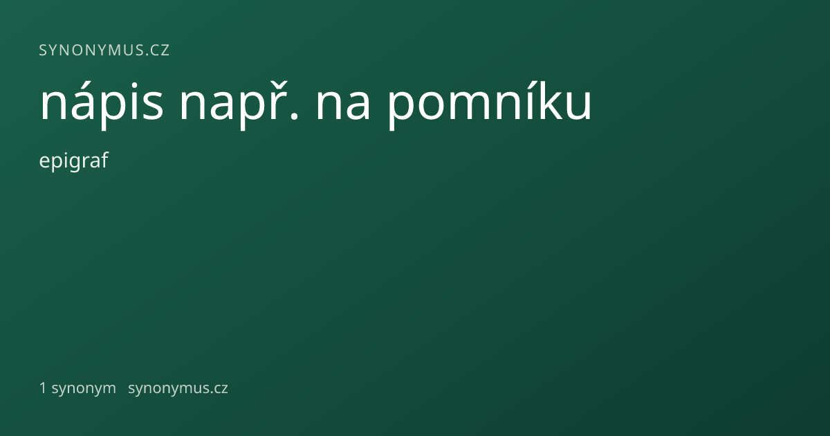 Náhled odkazu: nápis např. na pomníku