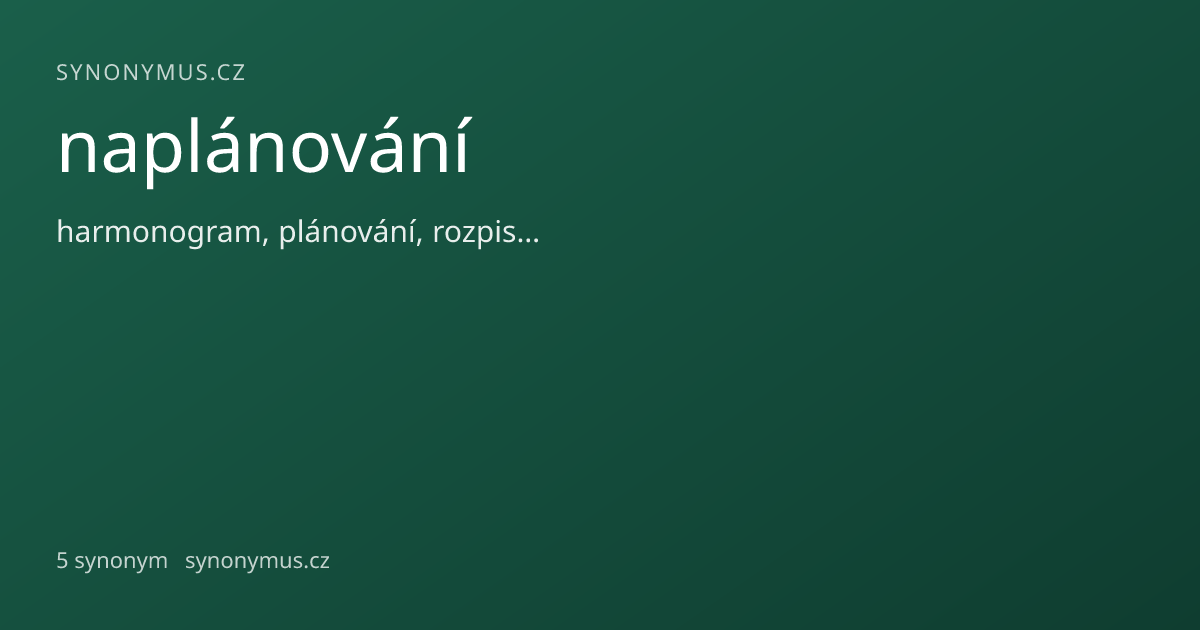 Náhled odkazu: naplánování