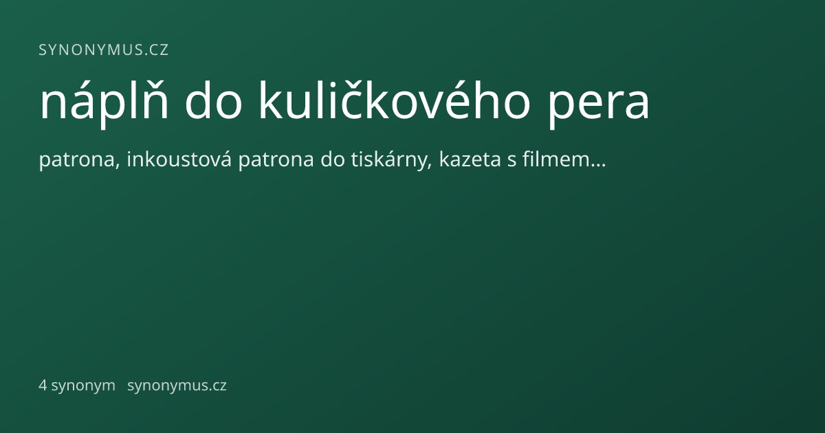 Náhled odkazu: náplň do kuličkového pera