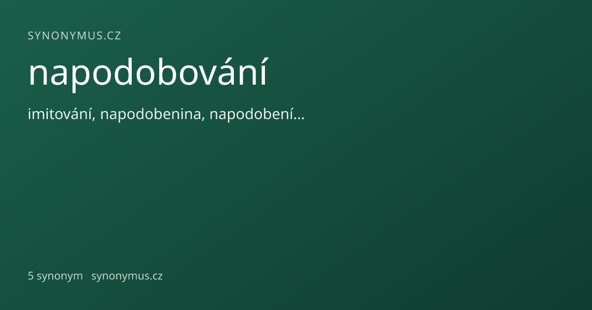 Náhled odkazu: napodobování