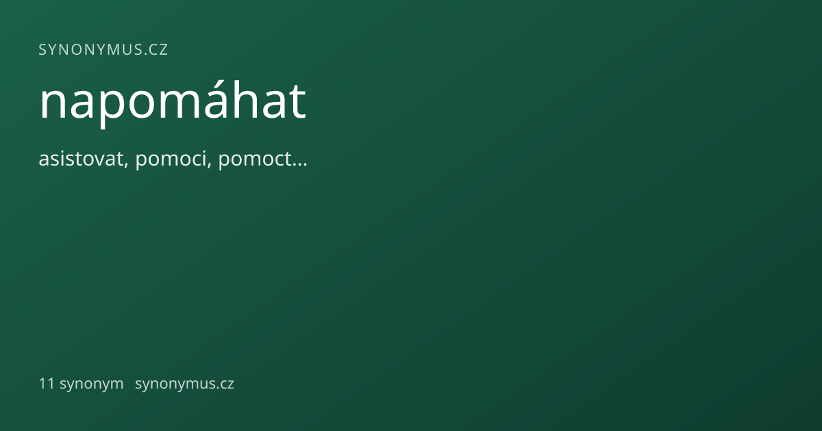 Náhled odkazu: napomáhat