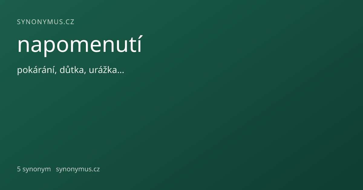 Náhled odkazu: napomenutí