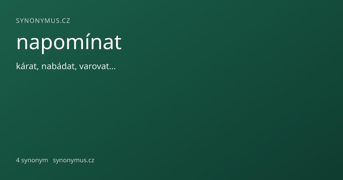 Náhled odkazu: napomínat