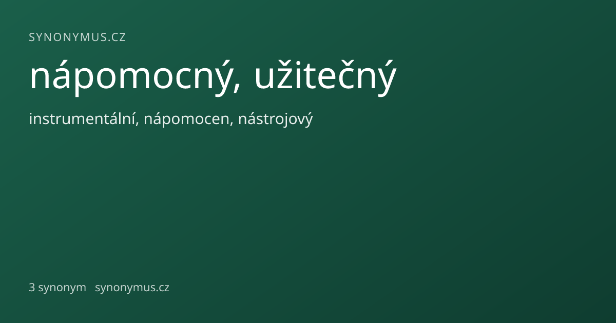 Náhled odkazu: nápomocný, užitečný
