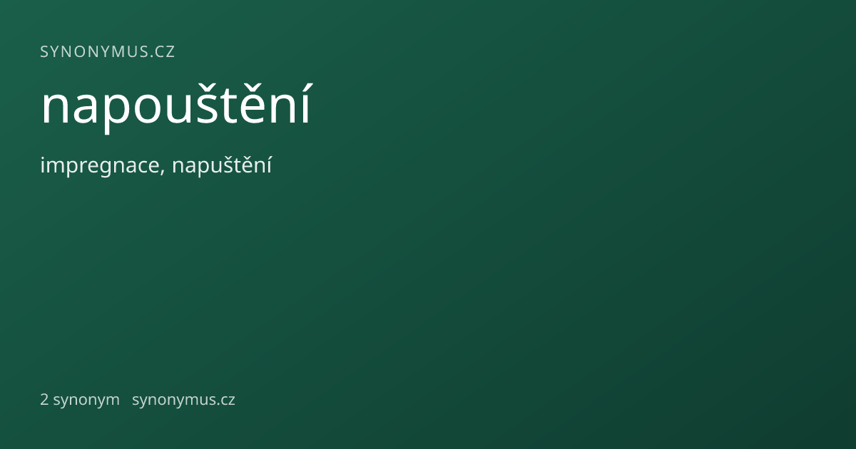 Náhled odkazu: napouštění