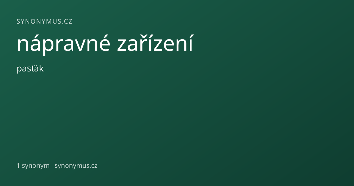 Náhled odkazu: nápravné zařízení