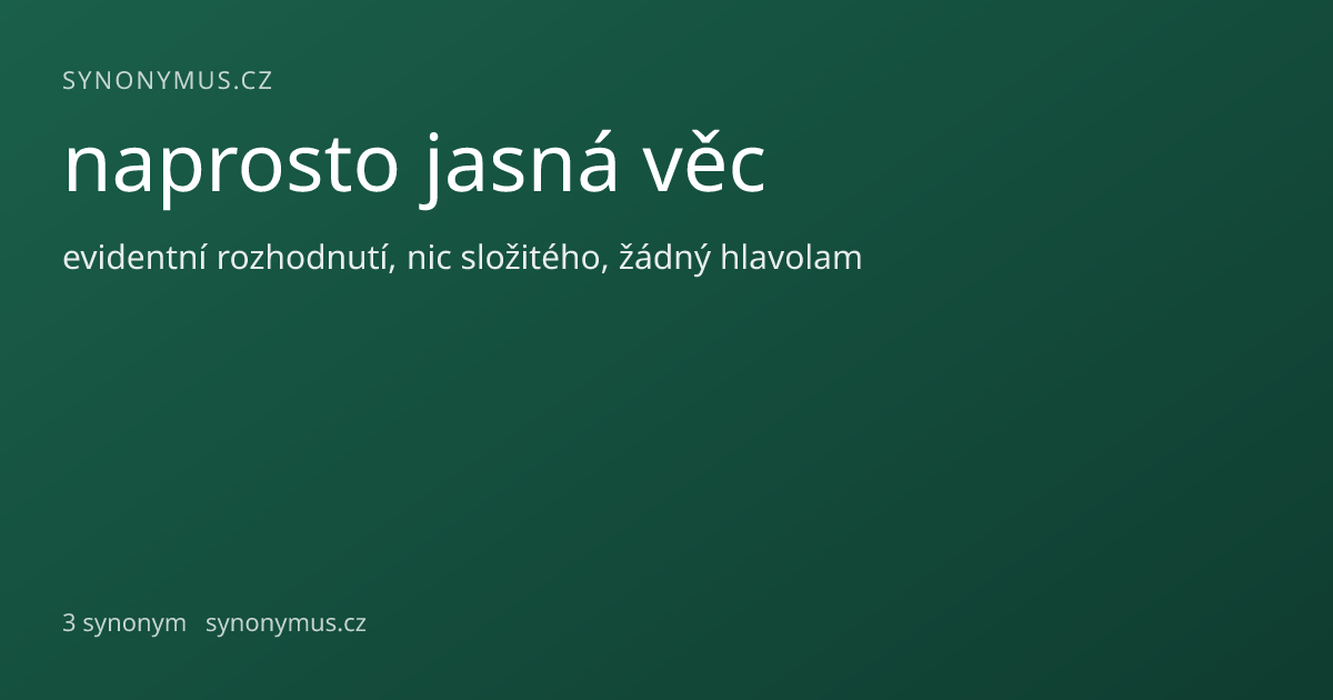Náhled odkazu: naprosto jasná věc