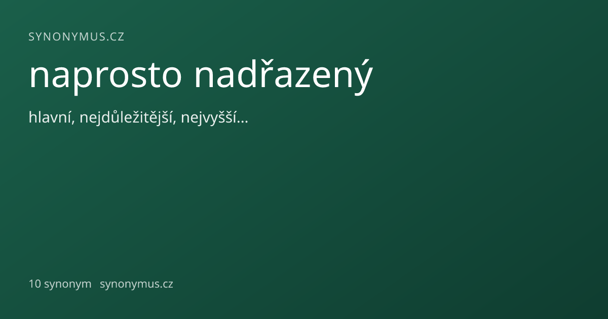 Náhled odkazu: naprosto nadřazený