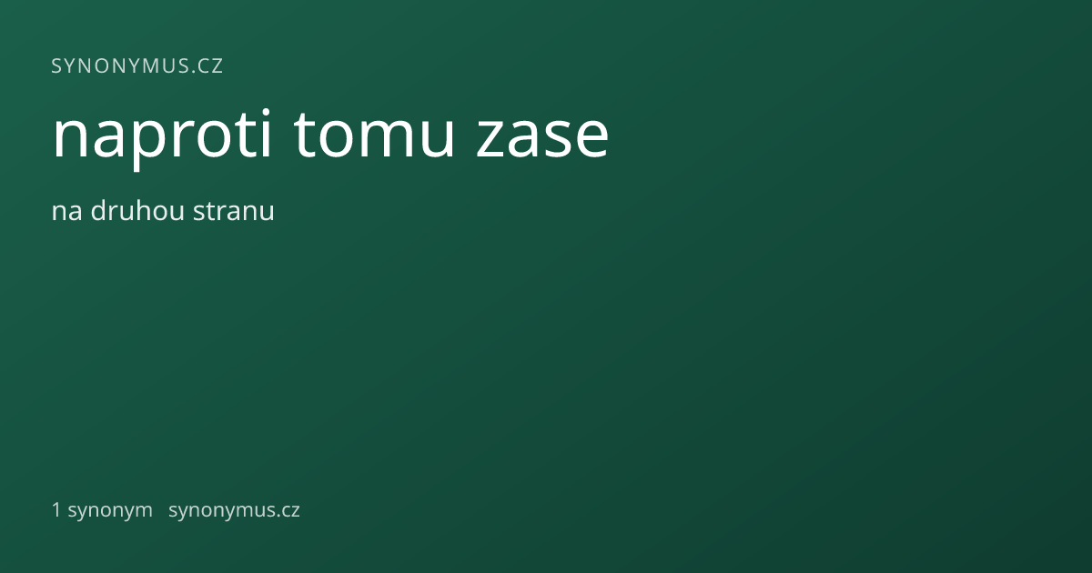 Náhled odkazu: naproti tomu zase