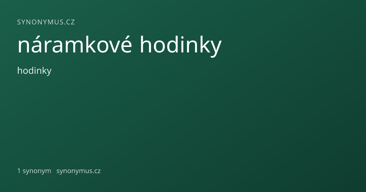 Náhled odkazu: náramkové hodinky