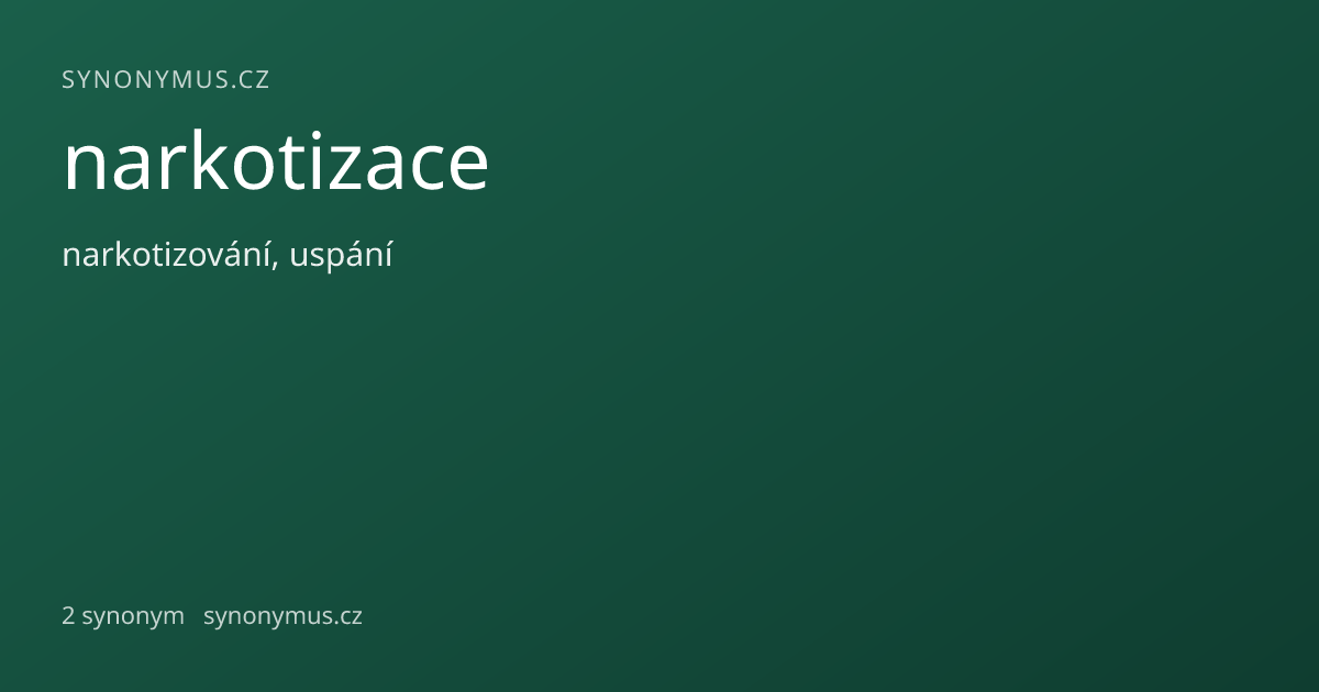Náhled odkazu: narkotizace