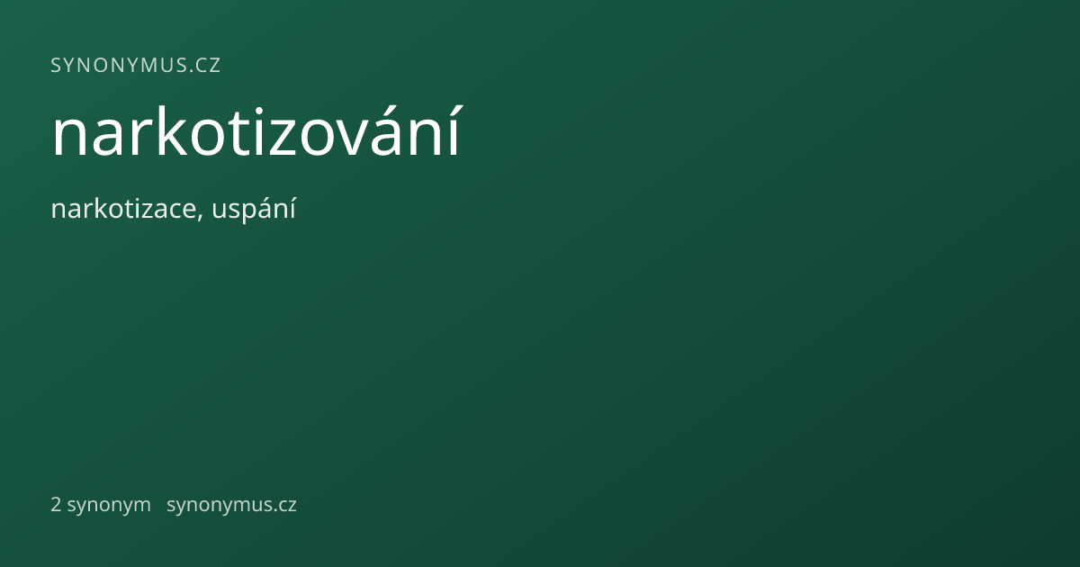 Náhled odkazu: narkotizování