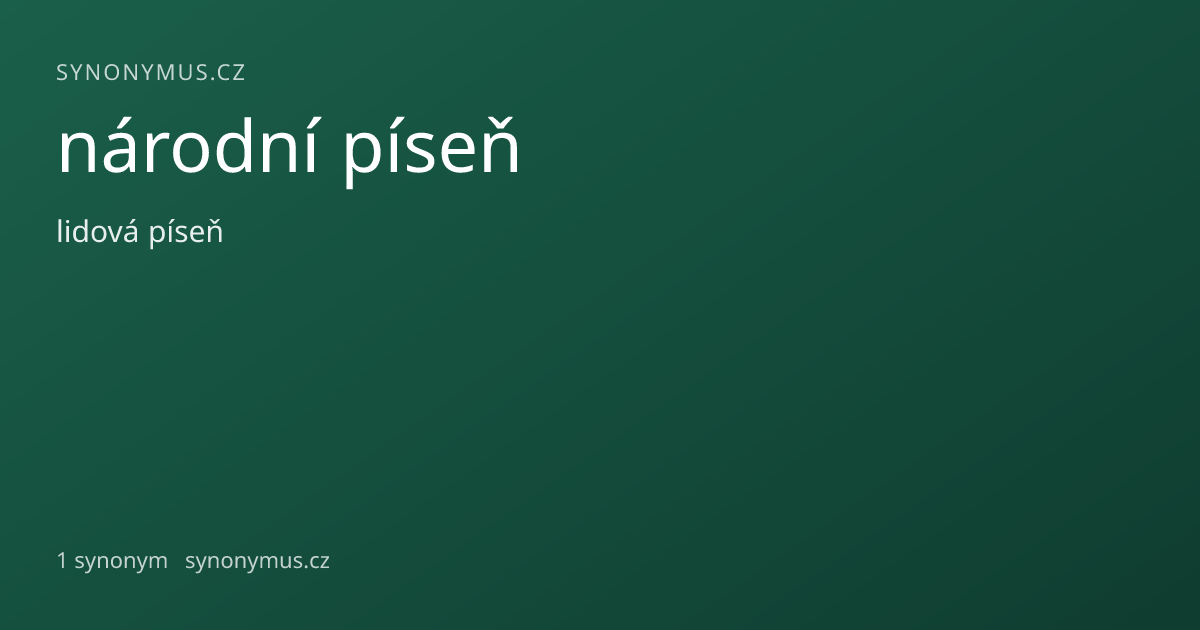 Náhled odkazu: národní píseň