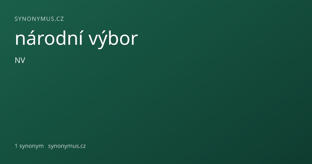 Náhled odkazu: národní výbor