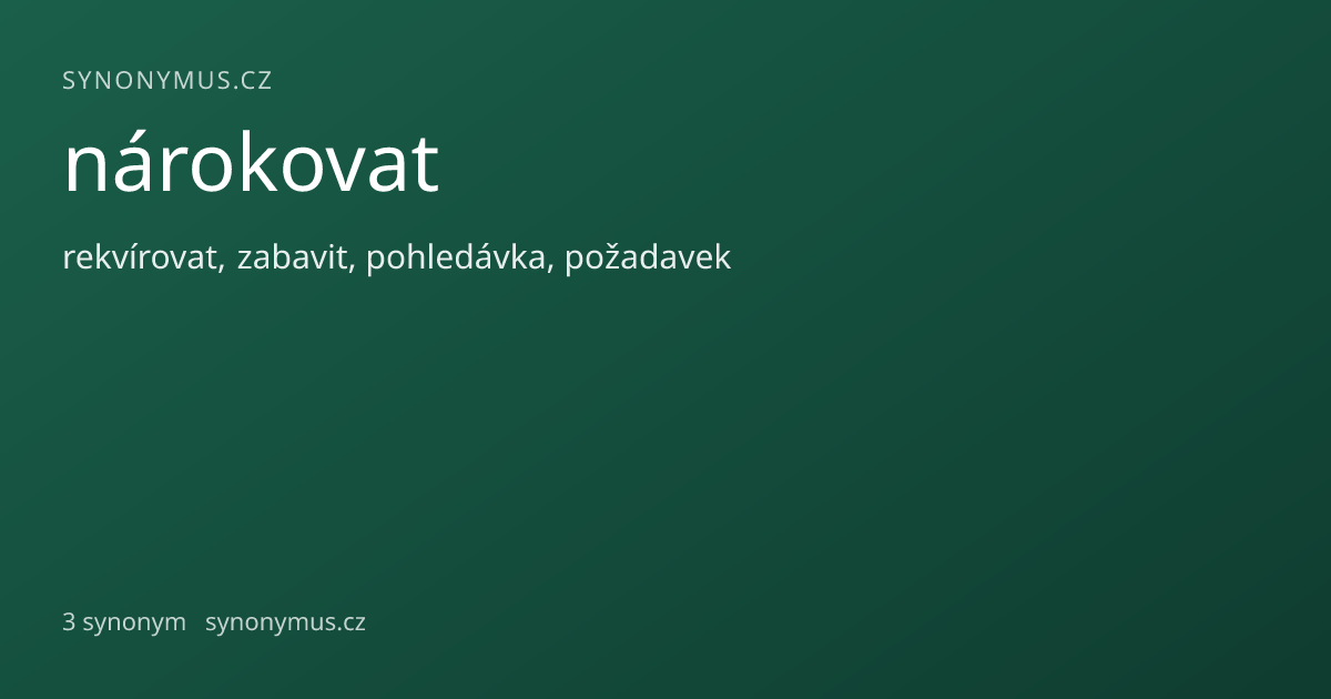 Náhled odkazu: nárokovat