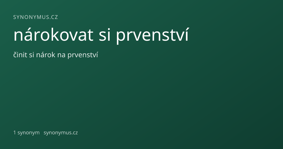 Náhled odkazu: nárokovat si prvenství