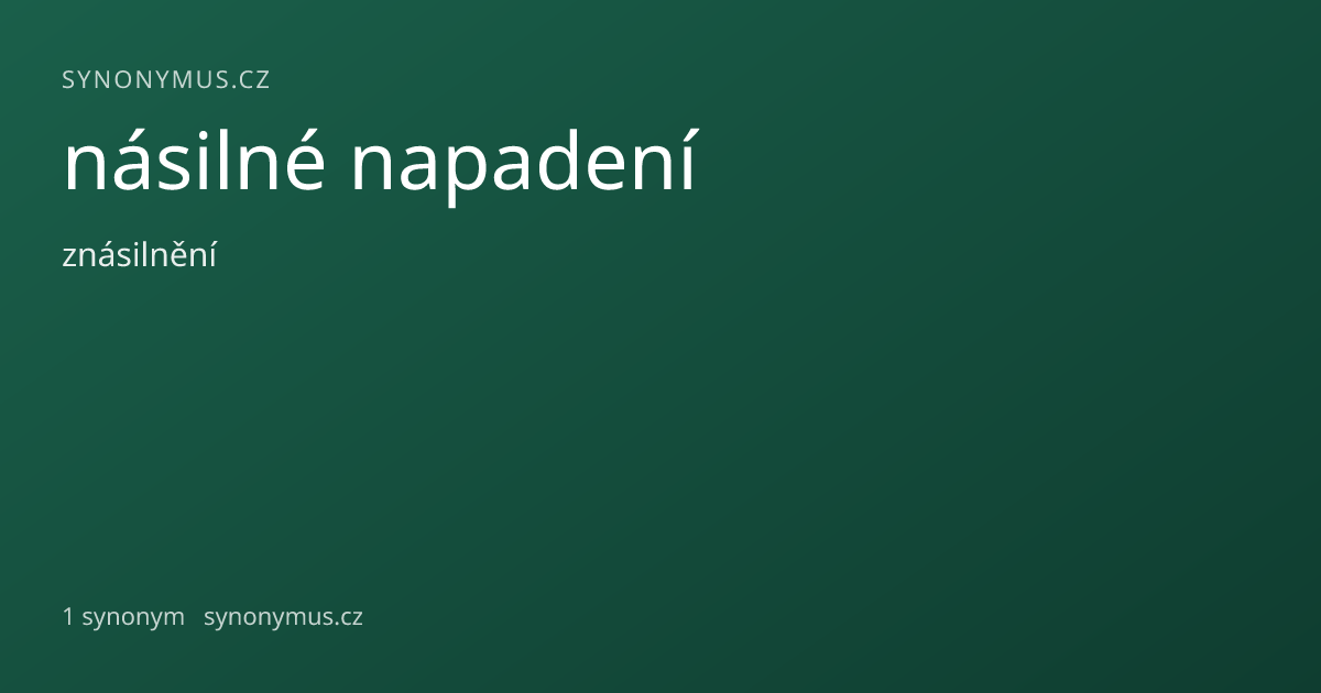 Náhled odkazu: násilné napadení