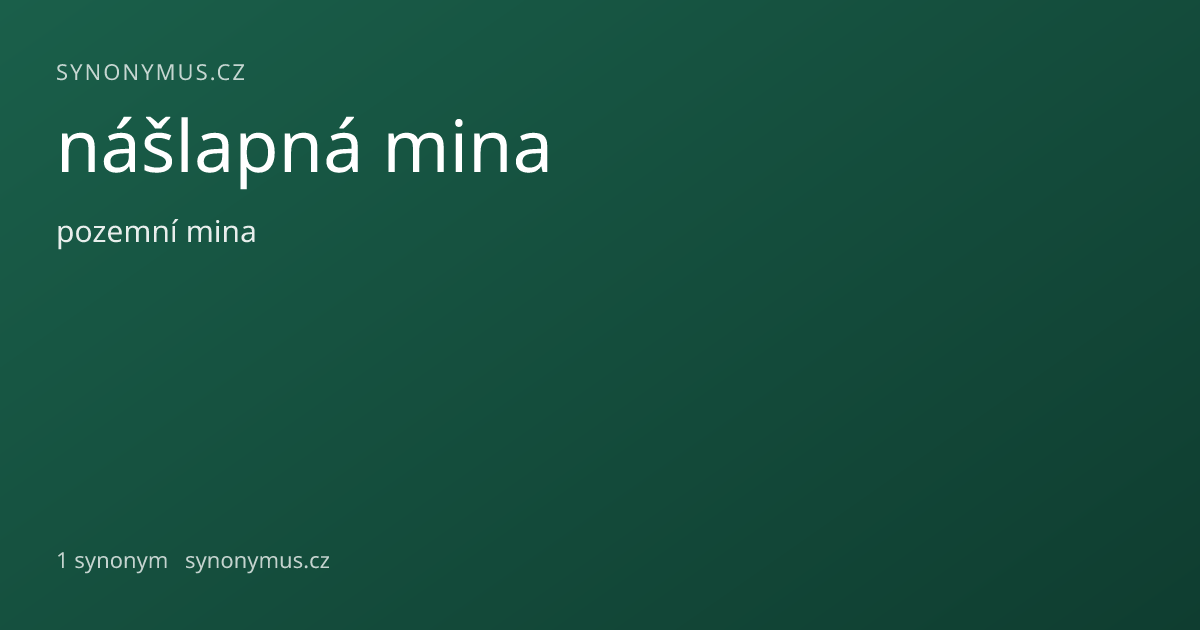 Náhled odkazu: nášlapná mina