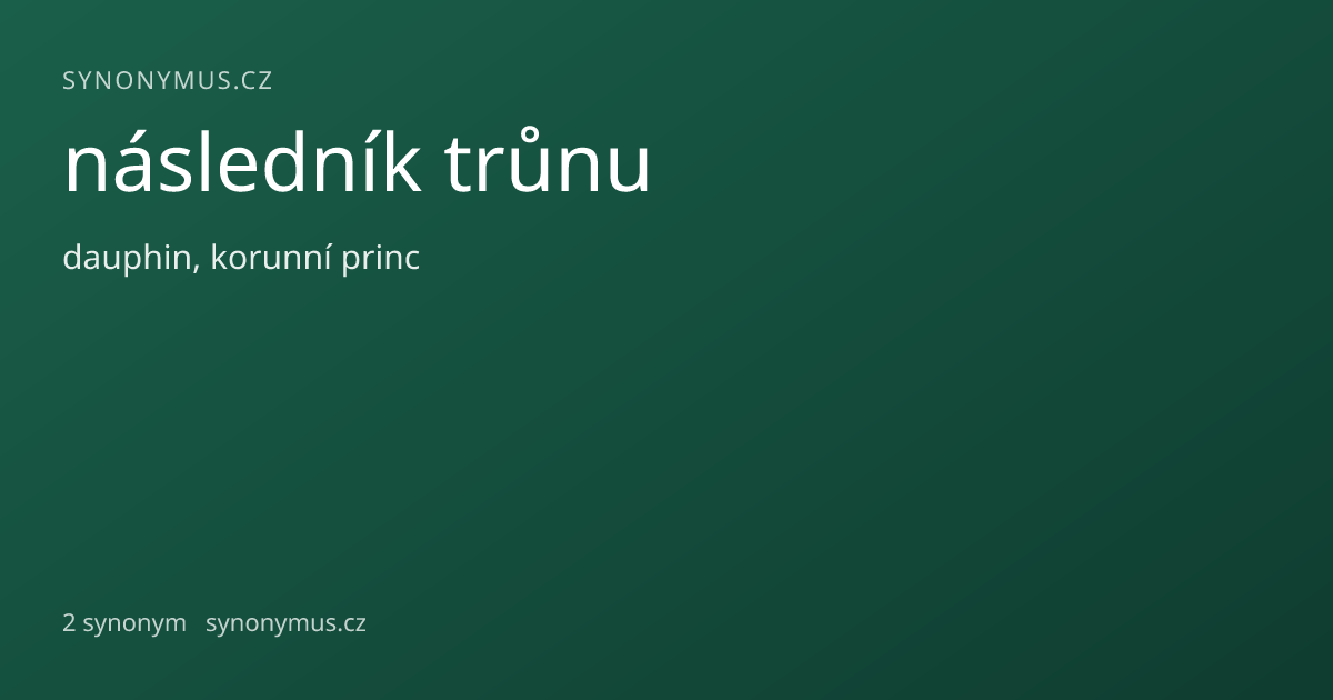 Náhled odkazu: následník trůnu