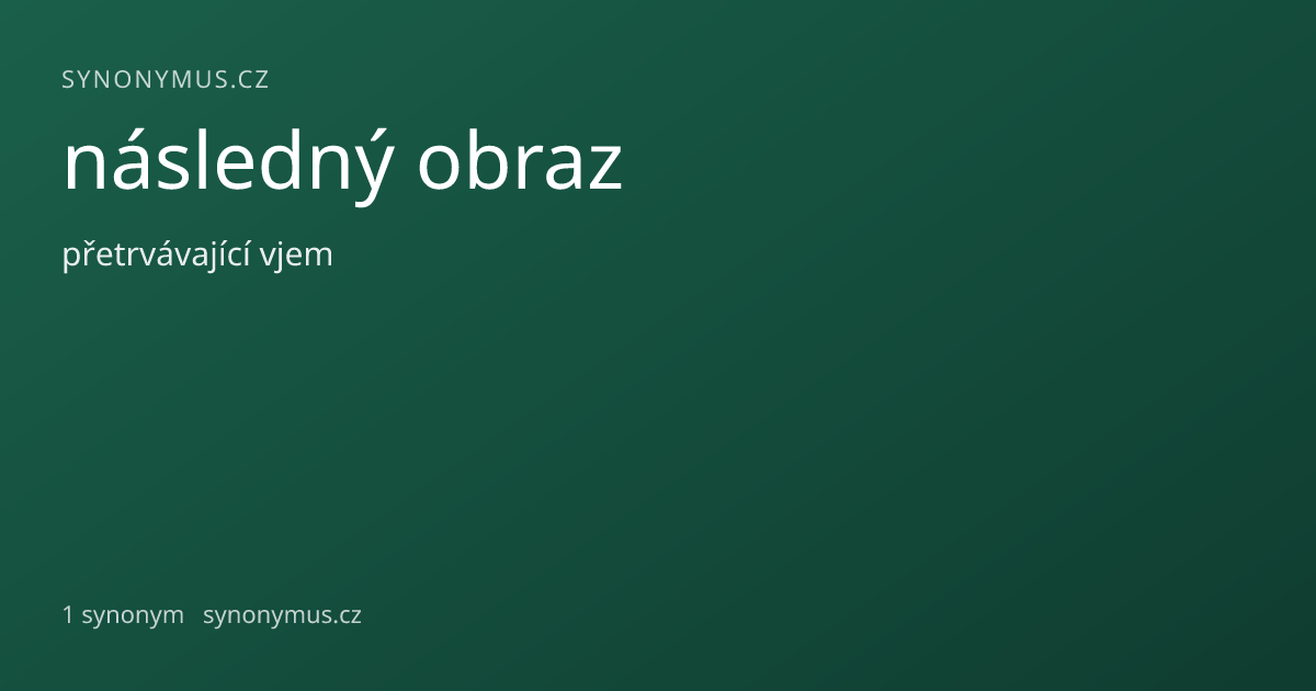 Náhled odkazu: následný obraz