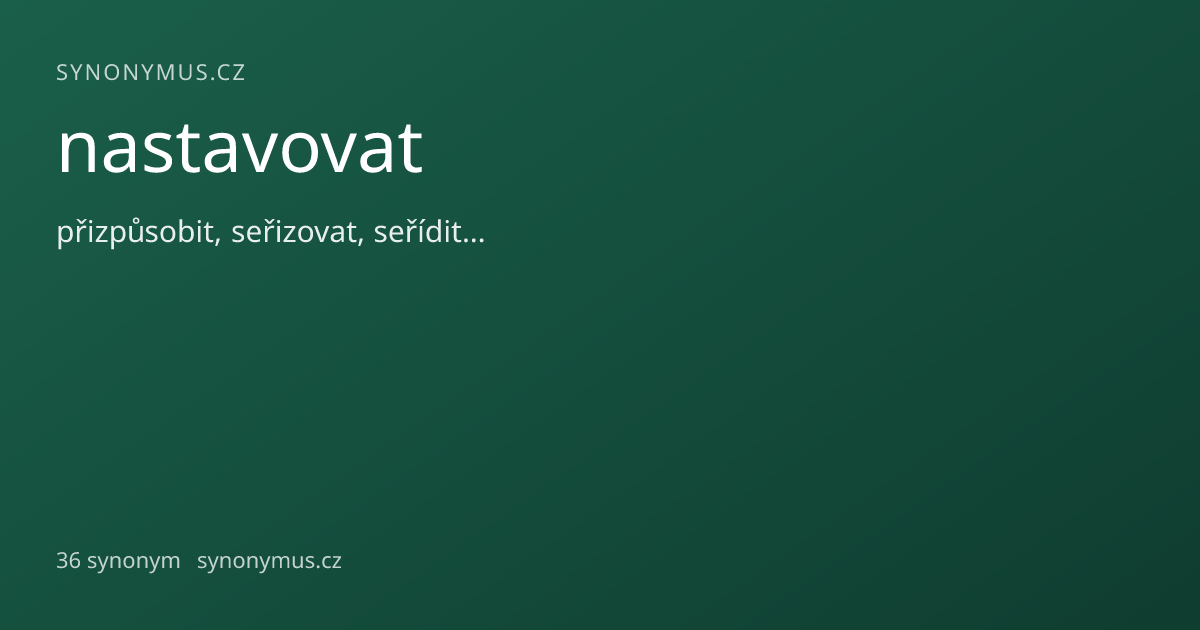 Náhled odkazu: nastavovat