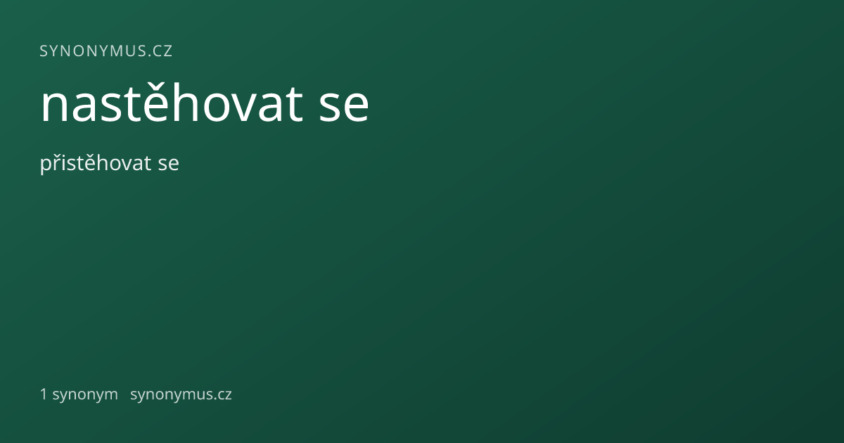 Náhled odkazu: nastěhovat se