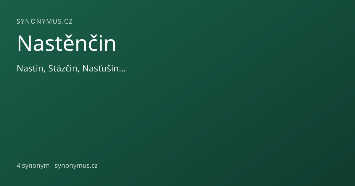Náhled odkazu: Nastěnčin