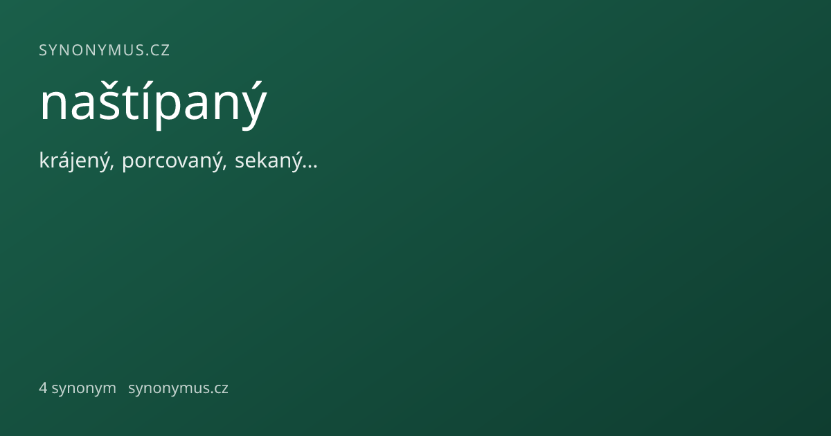 Náhled odkazu: naštípaný