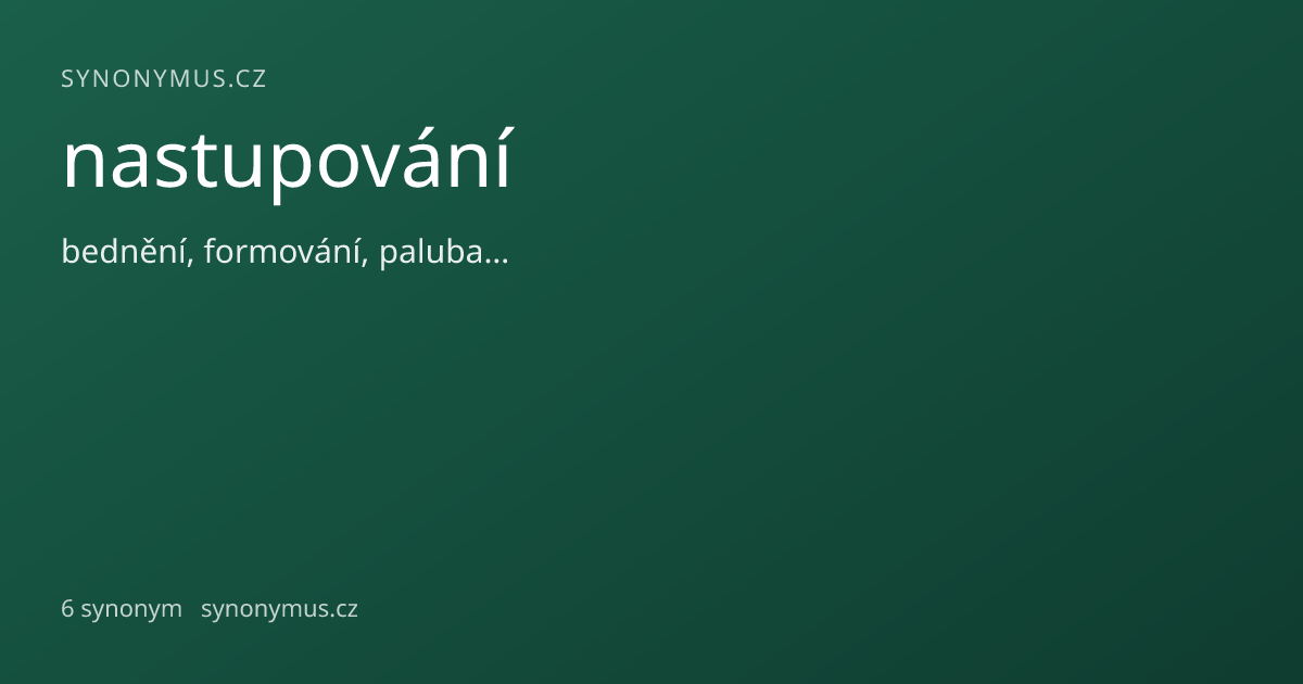 Náhled odkazu: nastupování
