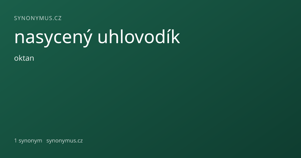 Náhled odkazu: nasycený uhlovodík