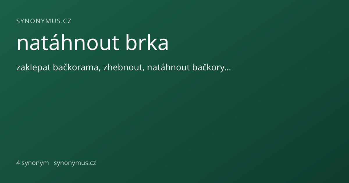 Náhled odkazu: natáhnout brka