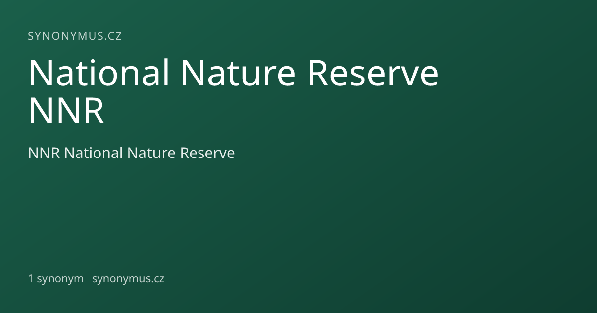 Náhled odkazu: National Nature Reserve NNR