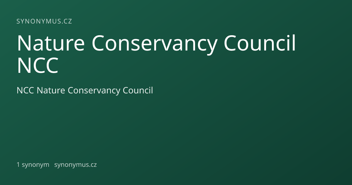 Náhled odkazu: Nature Conservancy Council NCC