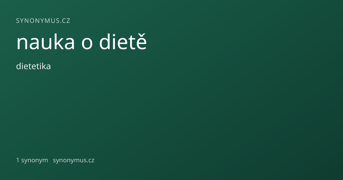 Náhled odkazu: nauka o dietě
