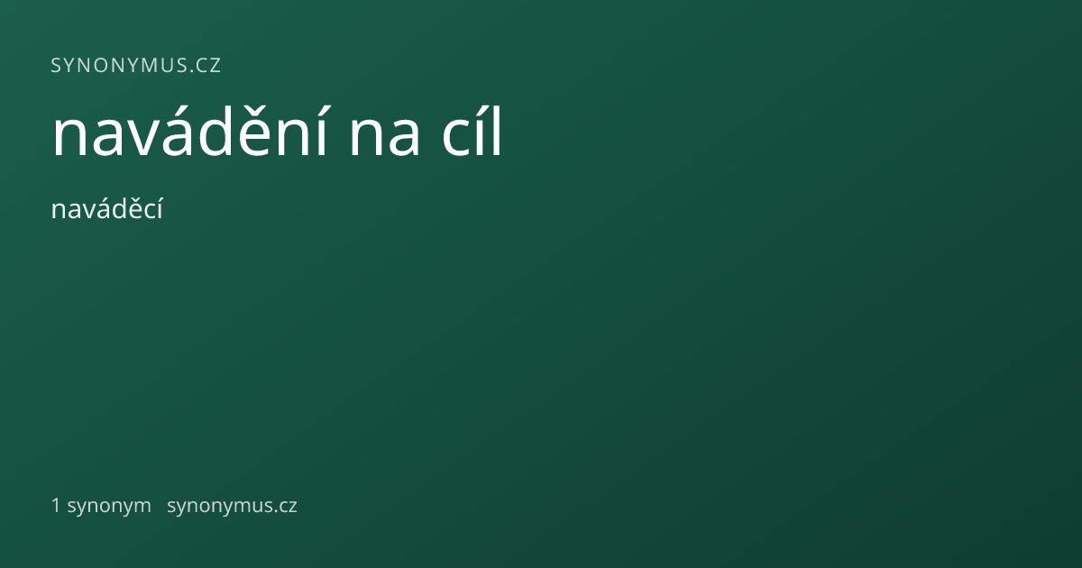 Náhled odkazu: navádění na cíl