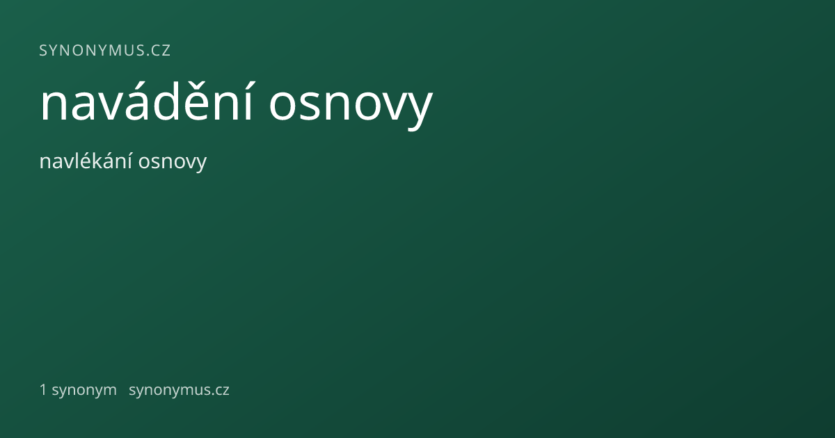 Náhled odkazu: navádění osnovy