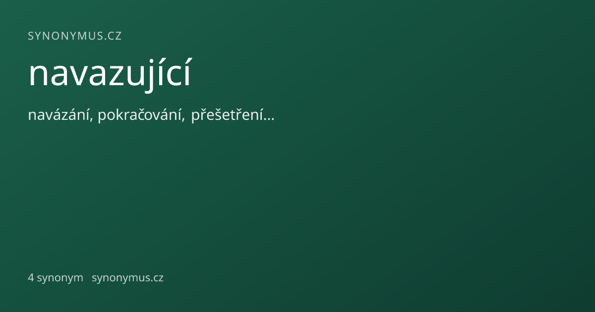 Náhled odkazu: navazující