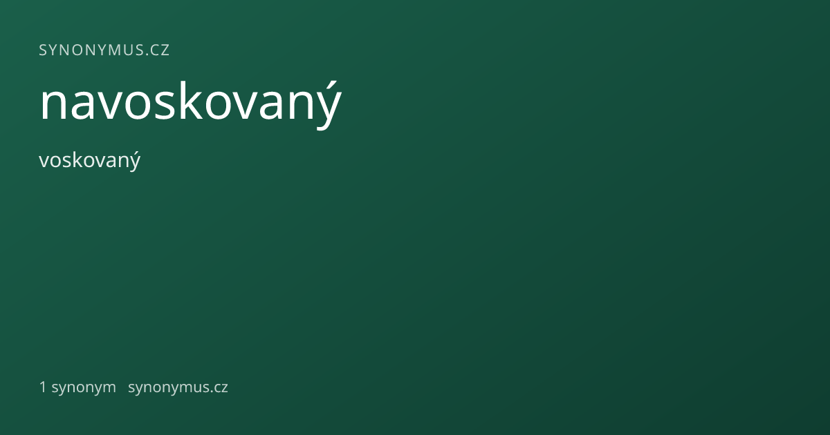 Náhled odkazu: navoskovaný
