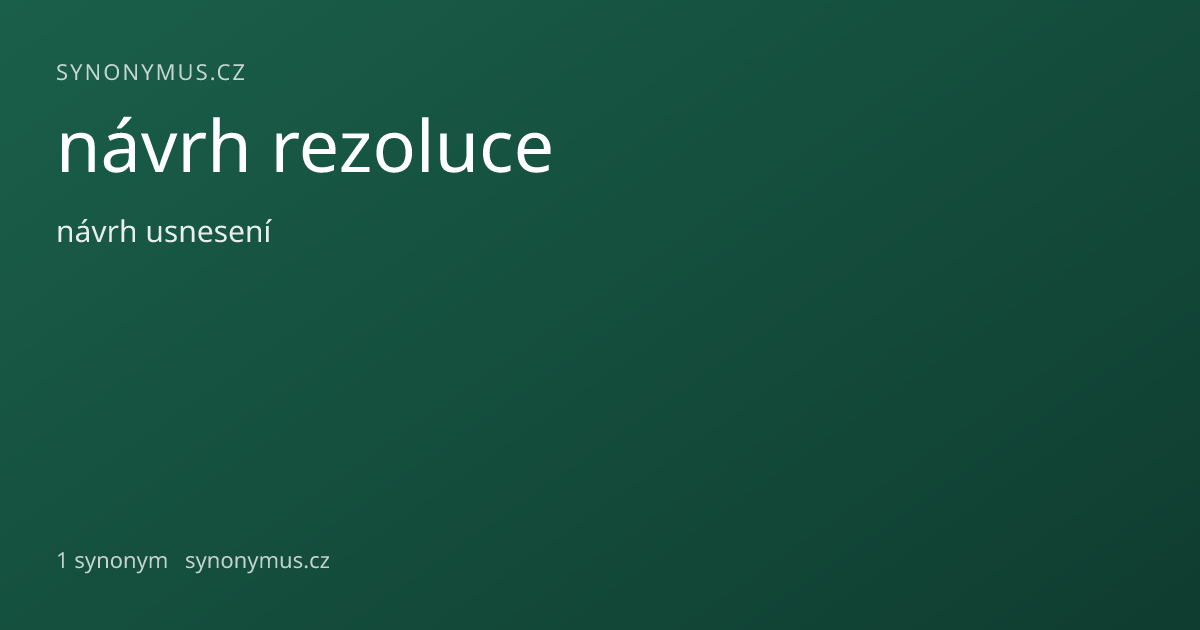 Náhled odkazu: návrh rezoluce