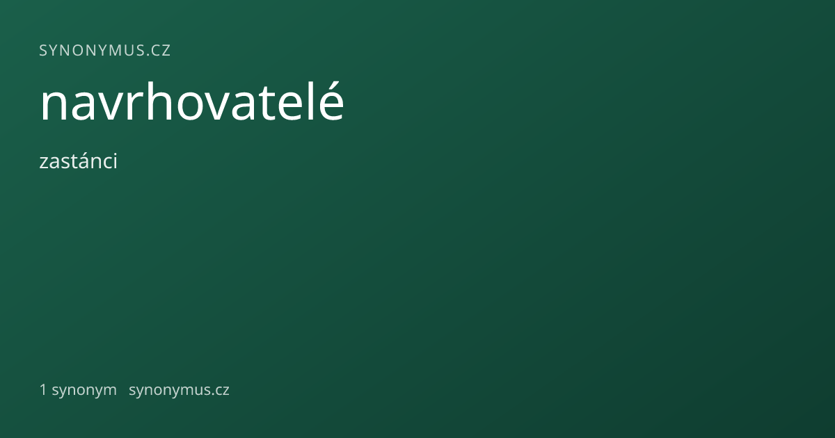 Náhled odkazu: navrhovatelé